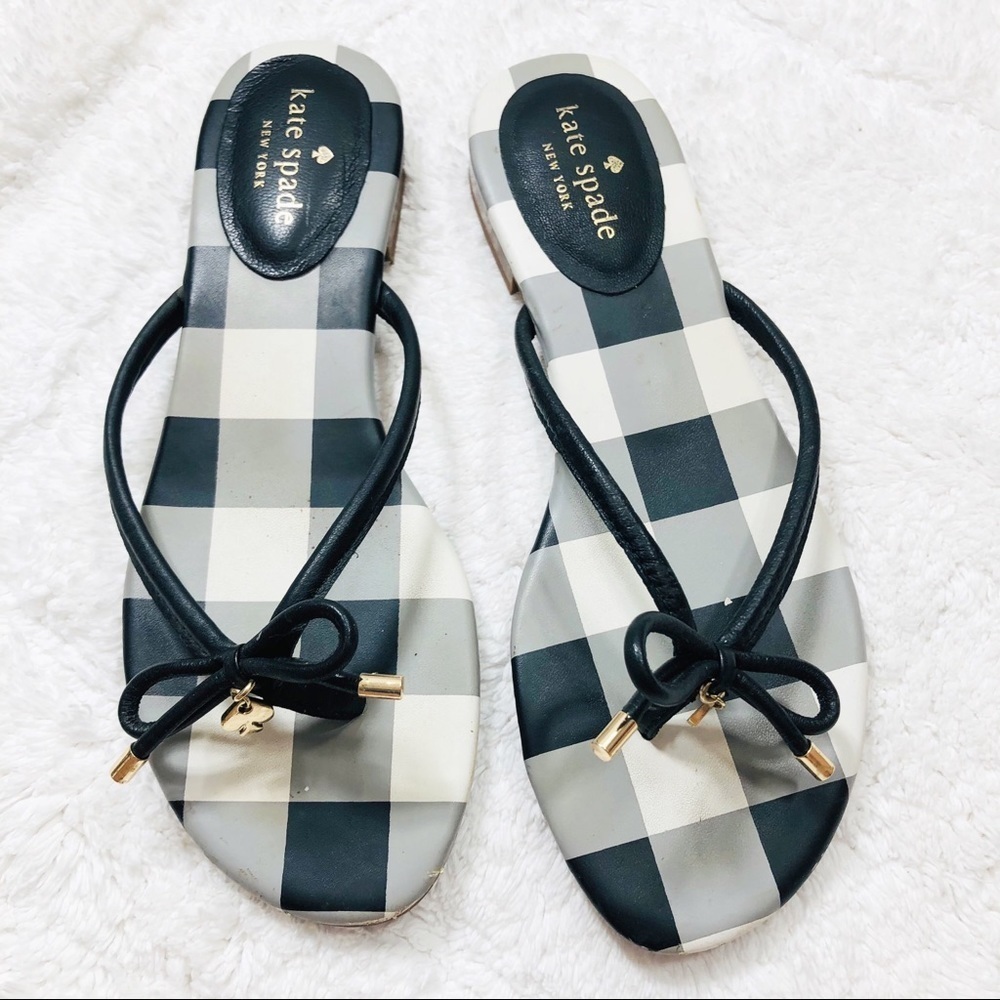 🔥 Kate Spade Mistic bow black sandals sz7.5